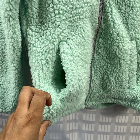 Weatherproof Girl's Green Jacket Hoodie Outerwear Size M 10-12 - Picture 6 of 16